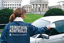 Feinstaubkontrollen in Umweltzonen. Foto: DUH/auto-reporter.net 